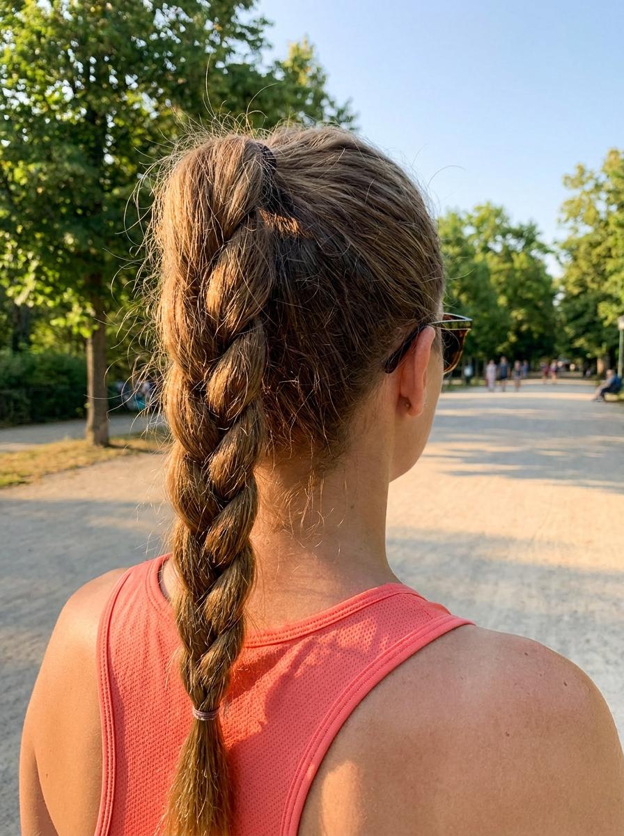 Geflochtener hoher Zopf - Sommerfrisur für lange Haare